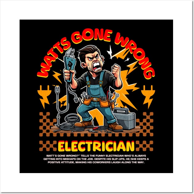 Funny Electrician Wall Art by Create Magnus